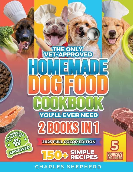 The Only Vet-Approved Homemade Dog Food Cookbook Youll Ever Need [2 Books In 1]: 150+ Simple, Allergy-Friendly Recipes for All Sizes and Ages That Improve Health and Save You Thousands on Vet Bills
