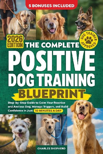 The Complete Positive Dog Training Blueprint: Step-by-Step Guide to Calm Your Reactive and Anxious Dog, Manage Triggers, and Build Confidence in Just 10 Minutes a Day