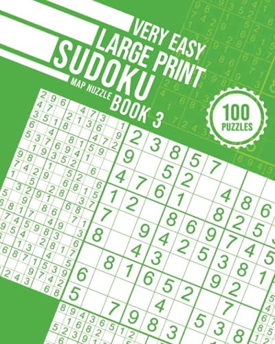 Very Easy Large Print Sudoku Book 3