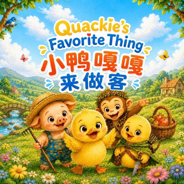 Quackie's Favorite Thing &#23567;&#40493;&#22030;&#22030;&#26469;&#20570;&#23458;&#65281;: Libby, Gobo, & Milo in Happy Valley - Original, Warm and Silly Stories for Little Ones in English, Chinese & Pinyin!