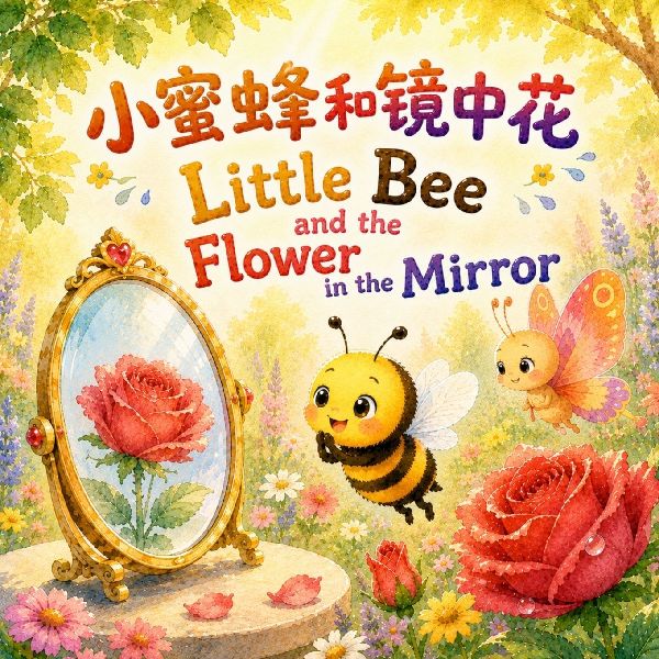 Little Bee and the Flower in the Mirror &#23567;&#34588;&#34562;&#21644;&#38236;&#20013;&#33457;: A Bilingual Whimsical Rhyming Picture Book About Curiosity and Discovery in English, Chinese, & Pinyin!