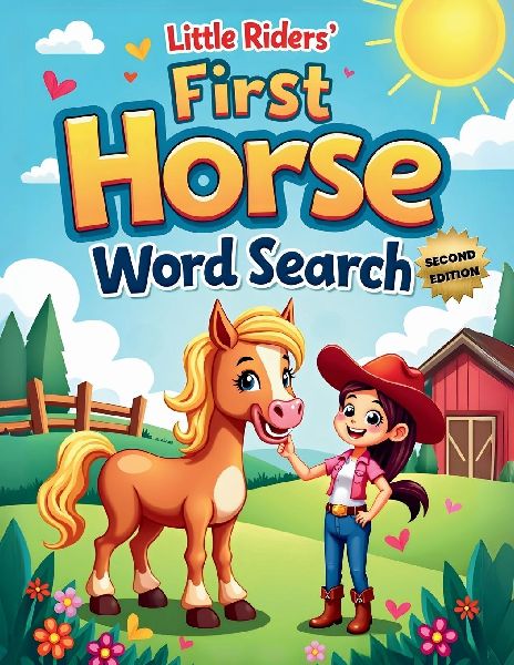 Little Riders First Horse Word Search (Second Edition): 50 Fun & Easy Large-Print Puzzles for Young Horse Lovers plus 10 Bonus Coloring Pages!