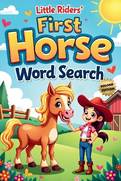Little Riders First Horse Word Search (Second Edition): 50 Fun & Easy Large-Print Puzzles for Young Horse Lovers plus 10 Bonus Coloring Pages!