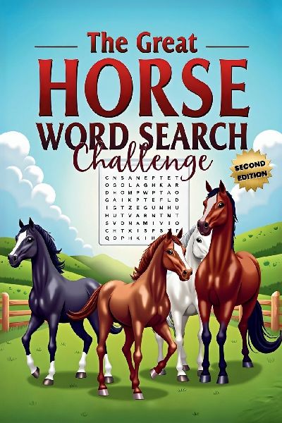 The Great Horse Word Search Challenge (Second Edition): 50 Fun and Challenging Horse-Themed Puzzles  for Horse Lovers plus 10 Bonus Coloring Pages