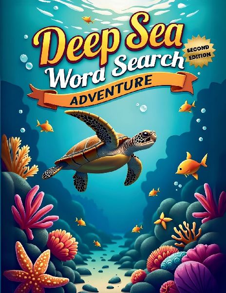 Deep Sea Word Search Adventure (Second Edition): 50 Exciting Puzzles for Ocean Animal Lovers plus 10 Bonus Coloring Pages!