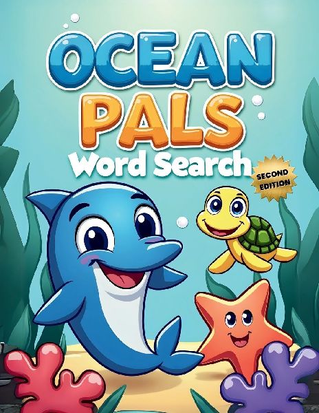 Ocean Pals Word Search (Second Edition): 50 Fun & Simple Puzzles for Young Explorers plus 10 Bonus Coloring Pages!