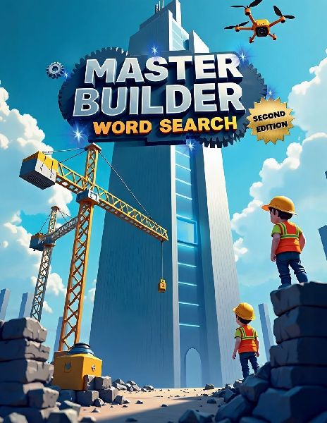 Master Builder Word Search (Second Edition): 50 Tough Construction-Themed Puzzles for Word Search Pros plus 10 Bonus Coloring Pages!