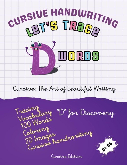 Cursive Handwriting: Lets Trace D Words
