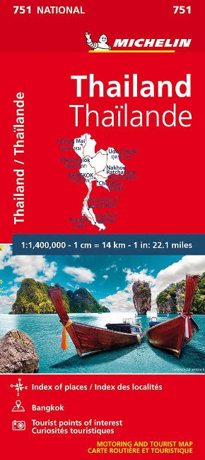 Thailand - Michelin National Map 751   1:1 400 000: Map