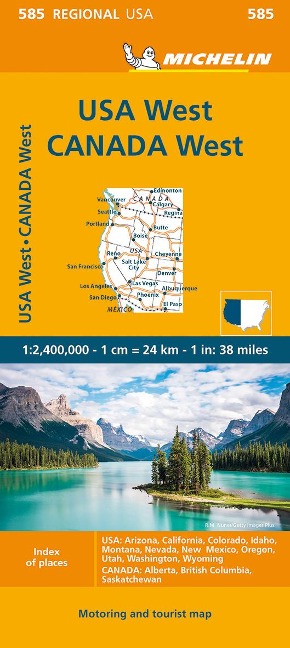 Michelin USA West, Kanada West: Straßen- und Tourismuskarte 1:2.400.000