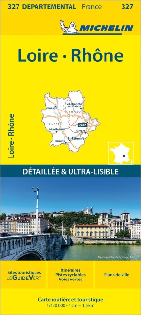 Michelin Beaujolais/Loire Rhône: Straßen- und Tourismuskarte 1:150.000