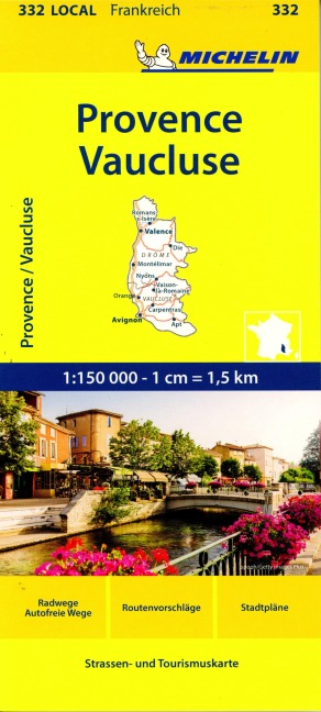 Michelin Provence - Vaucluse - Local 332: Straßen- und Tourismuskarte 1:150.000