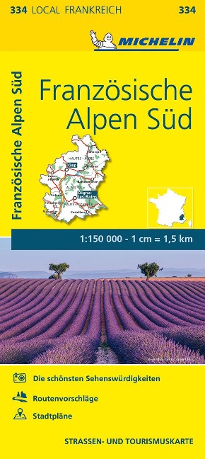 Michelin Französische Alpen Süd: Straßen- und Tourismuskarte 1:150.000