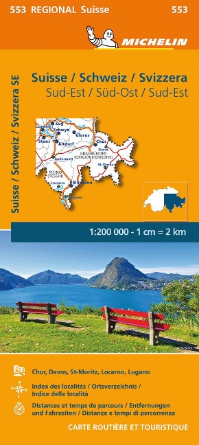 Suisse Sud-Est - Michelin Regional Map 553 1:200 000: Maps