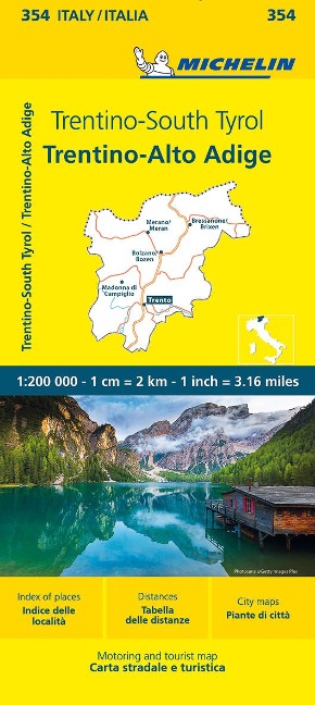 Michelin Trentino - Südtirol: Straßen- und Tourismuskarte 1:200.000