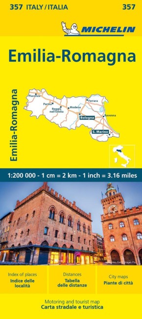Michelin Emilia Romagna: Straßen- und Tourismuskarte 1:200.000