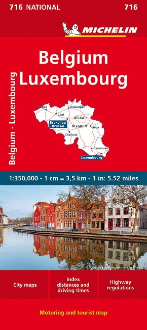 Michelin Belgien Luxemburg: Straßen- und Tourismuskarte 1: 350 000