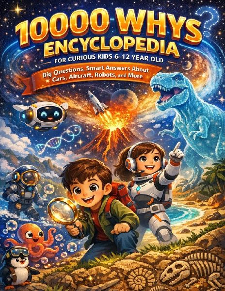10000 Whys Encyclopedia for Curious Kids 6-12 Year Old: Big Questions, Smart Answers About Cars, Aircraft, Robots, and More