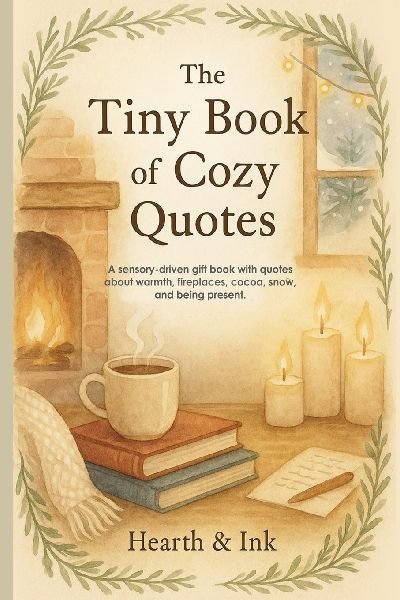 The Tiny Book of Cozy Quotes. A Small Gift Book of Hygge Quotes for Slow Living - Perfect for Christmas Gift Books for Women and Book Lover Gift Ideas: A sensory-driven gift book with quotes about warmth, fireplaces, cocoa, snow, and being present.