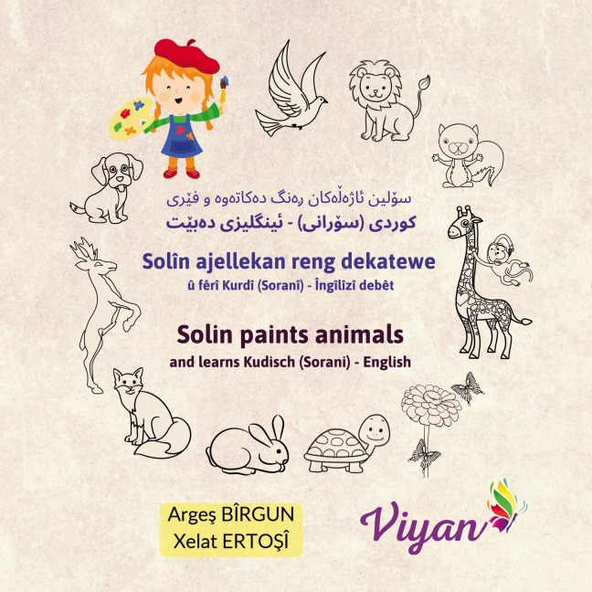 Solin paints animals  and learns Kudisch (Sorani) - English: Solîn ajellekan reng dekatewe  û fêrî Kurdî (Soranî) - Îngîlîzî debêt