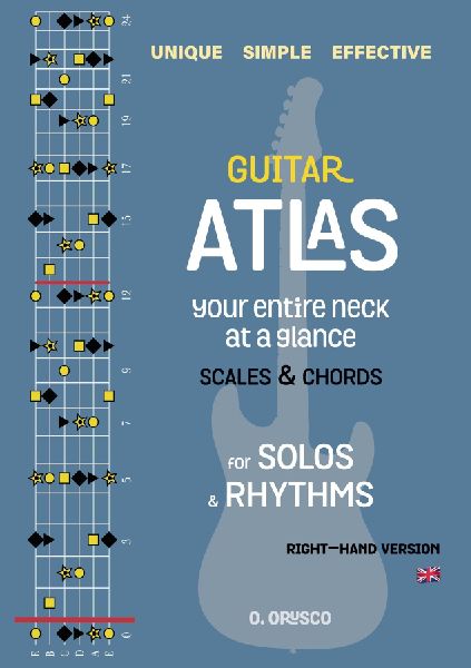Guitar ATLAS - right hand version: Scales and chords all over you neck