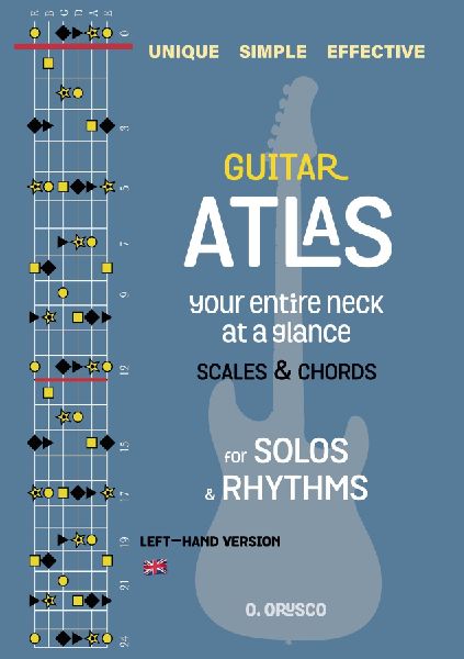 Guitar ATLAS - left hand version: Scales and chords all over your neck
