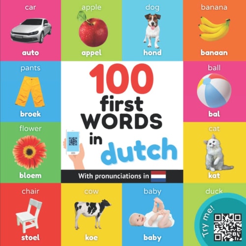 100 First Words in Dutch Bilingual Picture Book for Kids: English / Dutch with Pronunciations