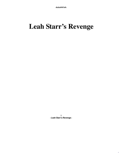 Leah Starr's Revenge