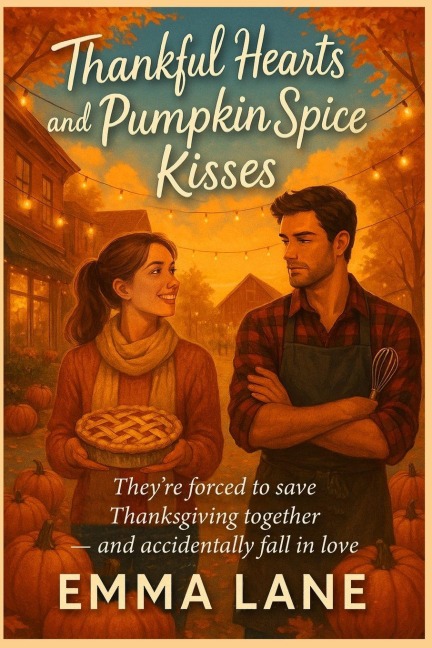 Thankful Hearts and Pumpkin Spice Kisses - They're forced to save Thanksgiving together - and accidentally fall in love: A Cozy Love Story for Fans of Fall Romance Novels, Rom Com Novels, Enemies to Lovers, Small Town Charm, and Pumpkin Spice Kisses