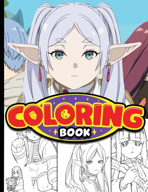 Frieren Beyond Journeys End Coloring book for kids and Teens: Frieren Coloring book - Clear and Easy Coloring Designs for Kids and Teens