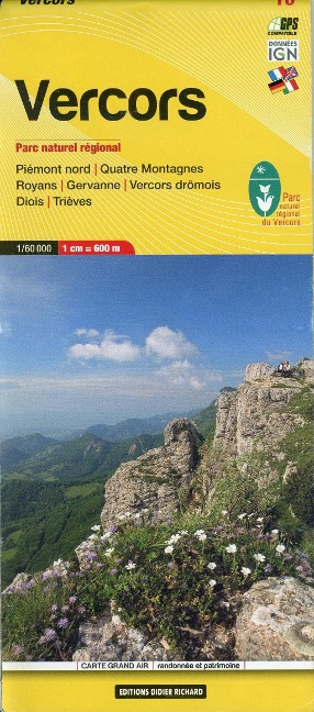 Libris Wanderkarte 10 Vercors 1 : 60 000: Parc naturel régional. Quatre Montagnes, Royans, Gervanne, Vercors dromois, Diois, Trièves