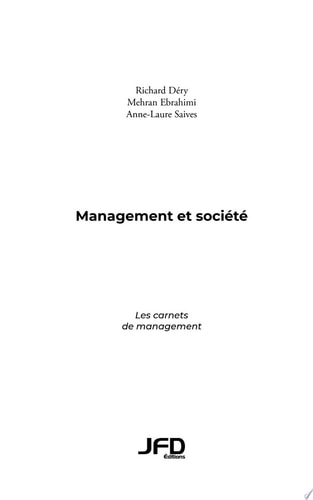 Management et société Les carnets de management