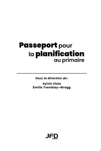 Passeport pour la planification au primaire