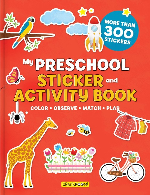 My Early Learning Activity Book for Kids Ages 3-5, Preschool Workbook with Coloring, Tracing, Connect the Dots, Mazes, and 500+ Stickers: More Than 500 Stickers