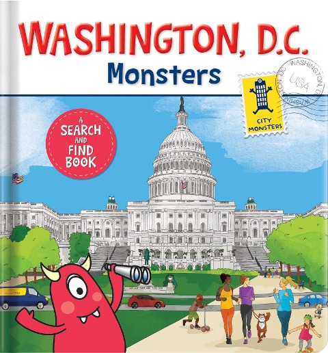 Washington D.C. Monsters: A Search and Find Board Book for Kids Hidden Pictures & Interactive Picture Book Ages 3-6, Preschool - Grade 1: A Search and Find Book