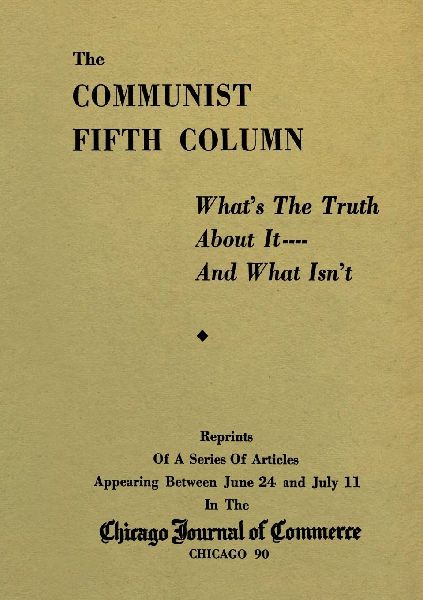 The Communist Fifth Column - Whats the Truth About It-and What Isnt