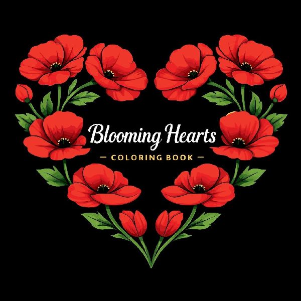 Blooming Hearts - Coloring Book