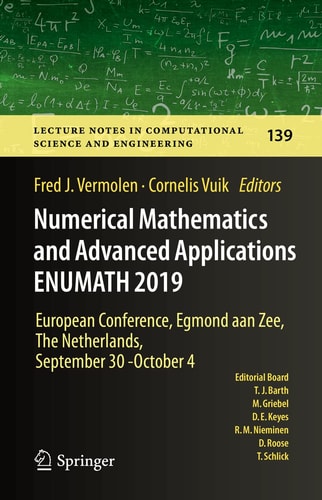 Numerical Mathematics and Advanced Applications ENUMATH 2019 European Conference, Egmond aan Zee, The Netherlands, September 30 - October 4