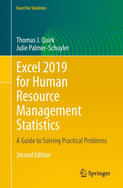 Excel 2019 for Human Resource Management Statistics: A Guide to Solving Practical Problems