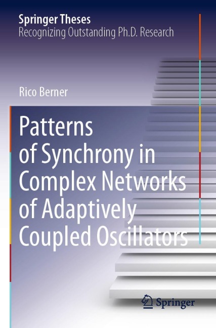 Patterns of Synchrony in Complex Networks of Adaptively Coupled Oscillators