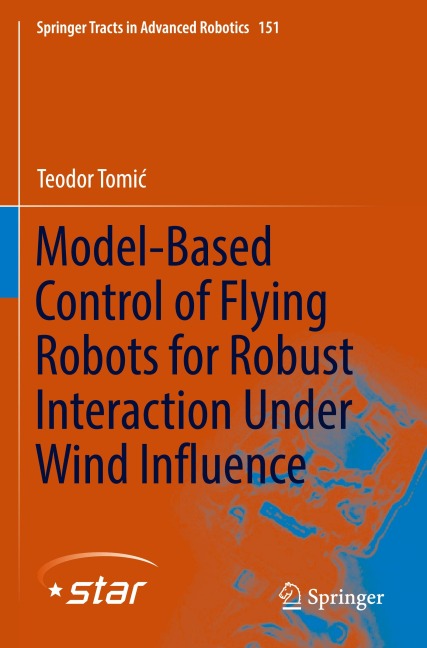Model-Based Control of Flying Robots for Robust Interaction Under Wind Influence