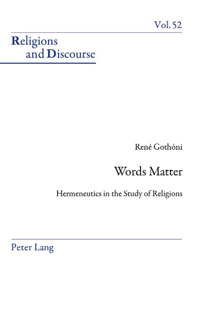 Words Matter: Hermeneutics in the Study of Religions