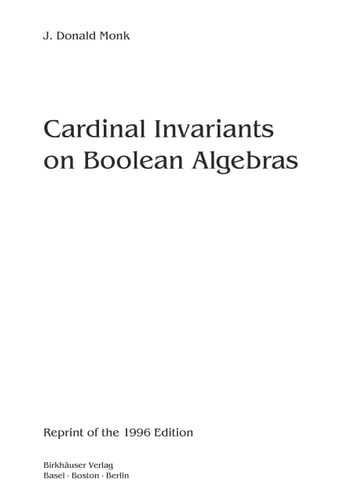 Cardinal Invariants on Boolean Algebras