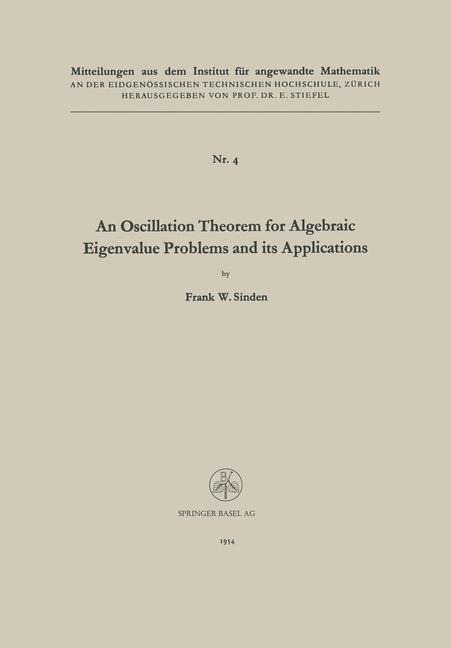 An Oscillation Theorem for Algebraic Eigenvalue Problems and its Applications
