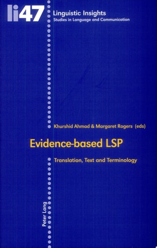 Evidence-based LSP Translation, Text and Terminology
