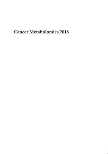 Cancer Metabolomics 2018