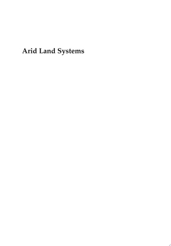 Arid Land Systems: Sciences and Societies