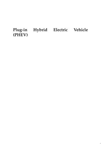 Plug-in Hybrid Electric Vehicle (PHEV)