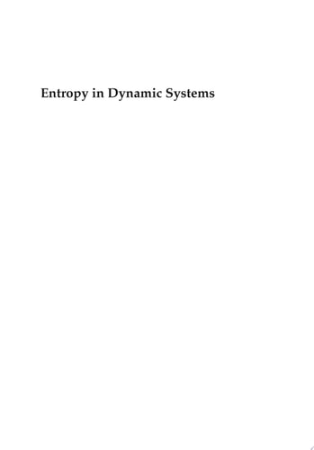 Entropy in Dynamic Systems