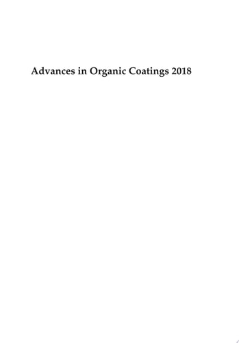 Advances in Organic Coatings 2018